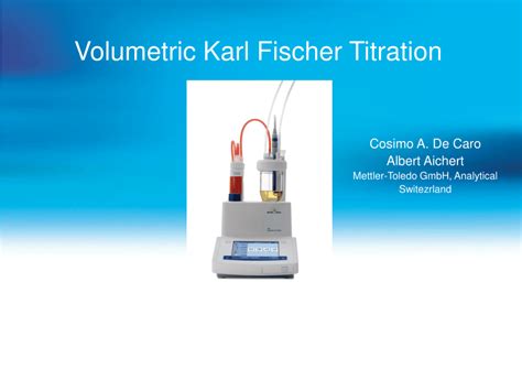 Volumetric Karl Fischer Titration distribution|karl fischer titration principle pdf.